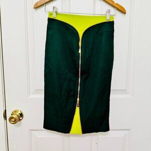 Y2K LIKE NEW VERSACE COLLECTION STUDDED ACCENT KNEE-LENGTH PENCIL SKIRT